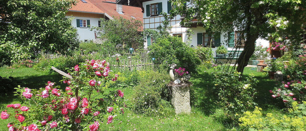 Beautiful gardens in Schwangau's summer