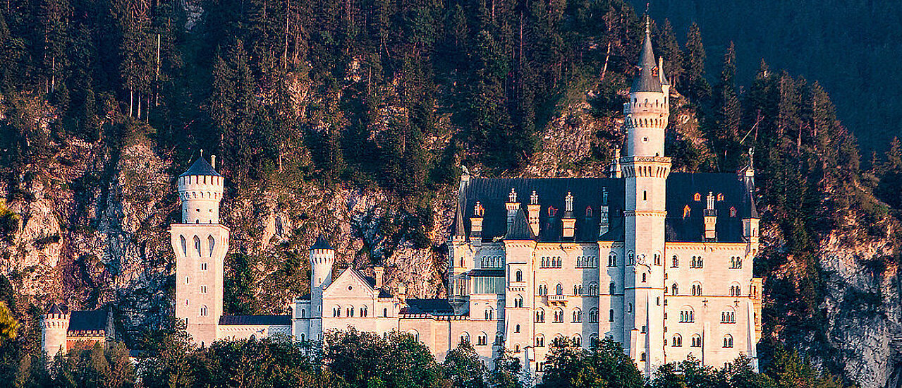 Neuschwanstein castle in the summer