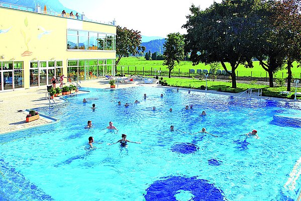 Outdoor pool at the royal crystal spa in Schwangau