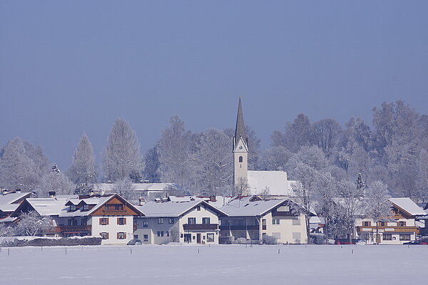 Schwangau's church St. Georg in the winter