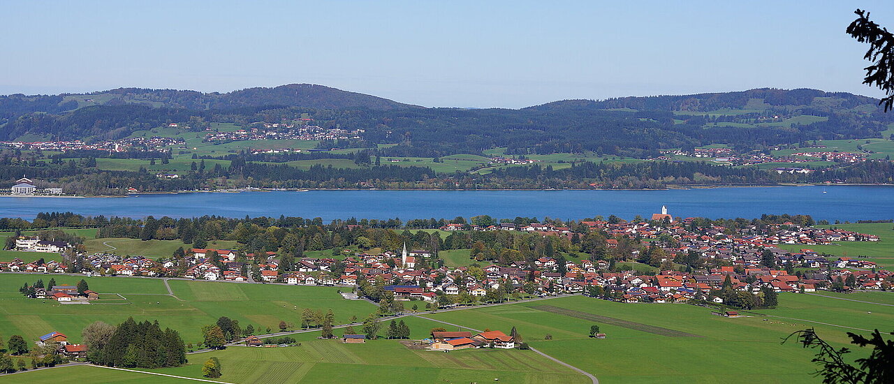 Village of Schwangau as seen from Tegelberg mountain