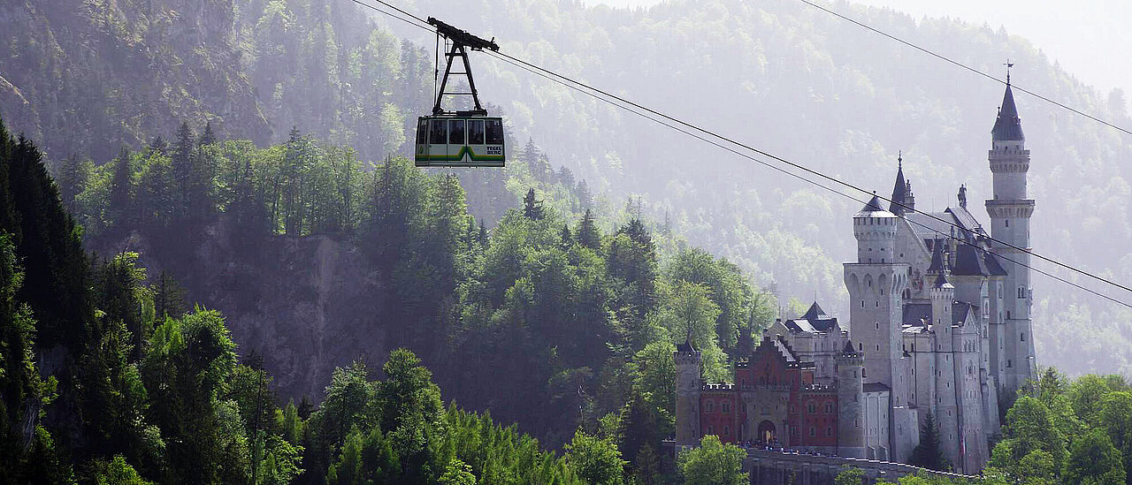 The Tegelberg cable car offers breathtaking views