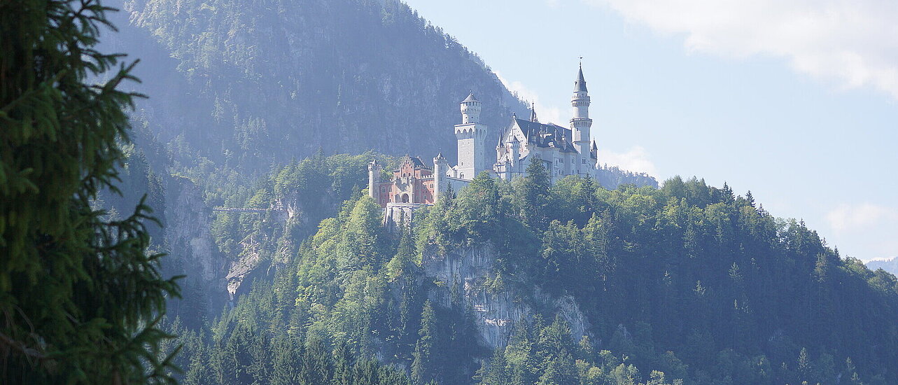 Neuschwanstein castle in the spring
