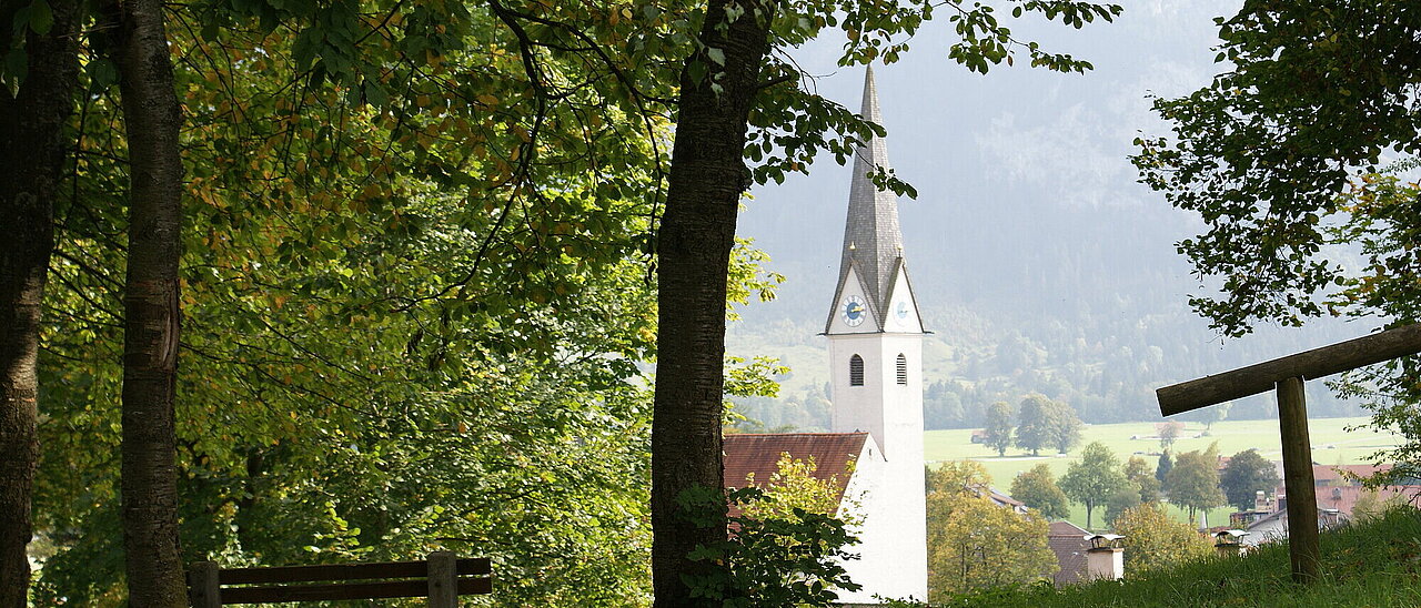 View to Schwangau's St. Georg Curch