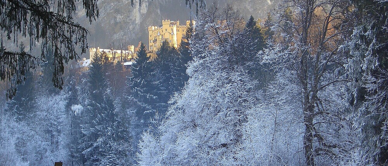 Hohenschwangau castle in the winter
