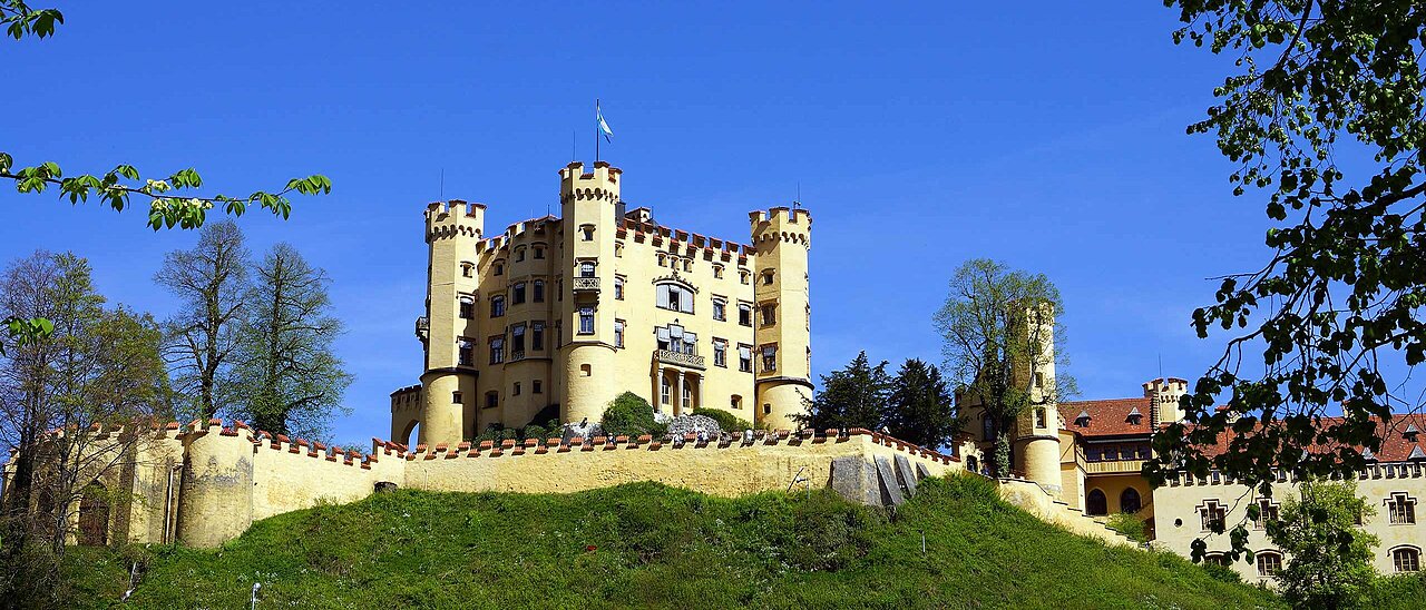 Hohenschwangau castle in the springtime