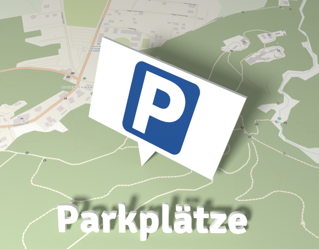 Parken bei den Königsschlössern Neuschwanstein und Hohenschwangau in Schwangau im Allgäu